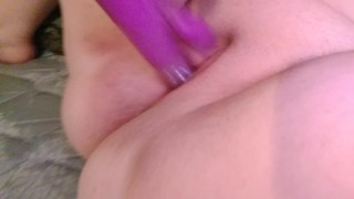 Big Beautiful Whore playing with vibrating toy