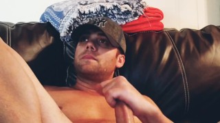 Cumming on the couch 