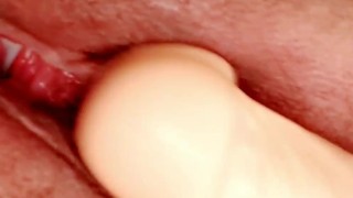 Milf plays with her pussy while Daddy is at work