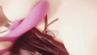 Milf masturbates with toy 