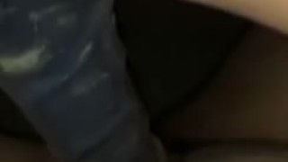 Young milf moans loudly while fucking herself