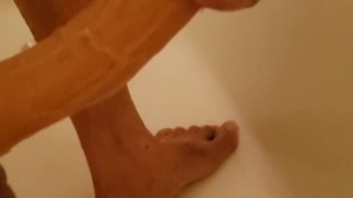 She wanted me to get freaky in shower with my super long cock 