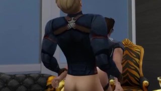 Tony Stark and Captain America FlipFuck Dirty talk - Sims 4