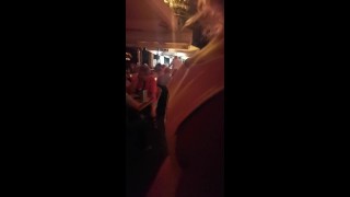 Cherry Kiss fuck in restaurant toilet with blowjob and cum shot part 2