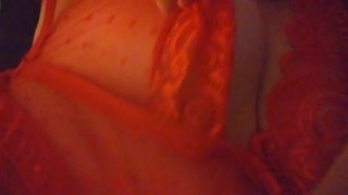 PAWG shows off Sexy Red babydoll Lingerie thong shows pussy 