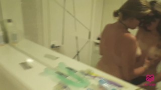 Polyamory video #36 She fucked her with strapon in the shower