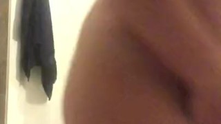 Watch me cum in my guy friends bathroom while he’s in the next room. Shhh!