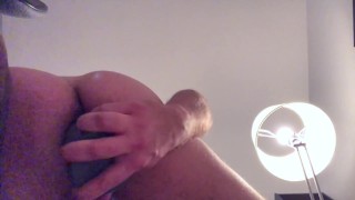 HUGE DILGO IN STR8 CHUBBY GUY'S ASS