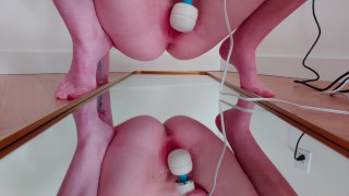 Tiny Blonde Has Massive Orgasm and Squirts Everywhere!