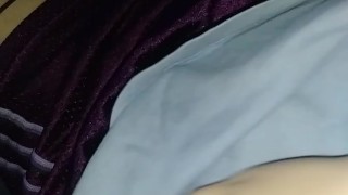 Sexy belly with stretch marks PS4 Gamer Girl plays Fortnite