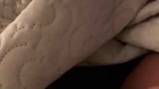 Playing with my pussy while my boyfriend in bed