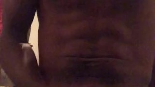 Sexy Brown Skin Stroking His Huge Cock Til He Cums
