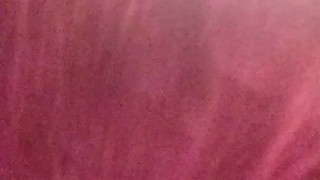 Cute crossdresser in pink sucks dildo