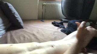 Young twink, huge cum shot load, skinny boy