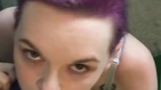 POV - Alexis Sucks a Hard White Cock