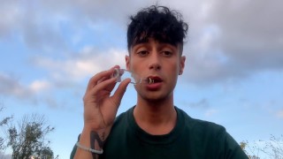 Task for sub boy - Eat your master´s cum from the bottle at the public