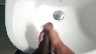 Big black cock | Quick cum at work