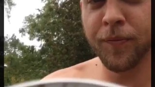 SKINNY WHITE WHORE GETS FUCKED ON TRACTOR 