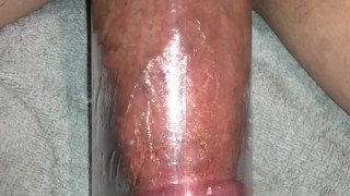 first 3 minutes of cock pumping