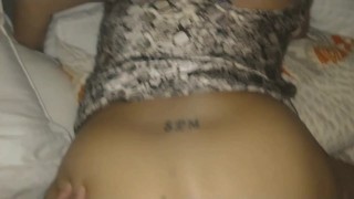 Cheating latina tinder milf goes from doggy to anal then ATM