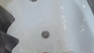 Nice wet shower masturbation