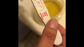 Amateur has to take pregnancy test after making porn