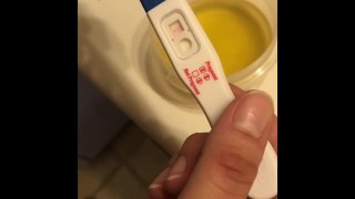 Amateur has to take pregnancy test after making porn