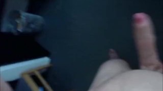 standing masturbation with creamy cum load