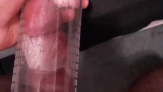 Been using a penis pump on my cock almost as big as the machine 