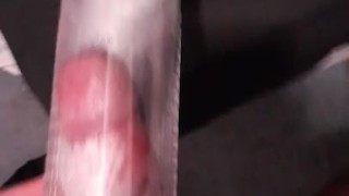 Been using a penis pump on my cock almost as big as the machine 