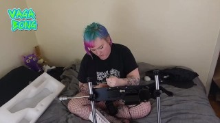 First time Fuck Machine Unboxing cute bbw punk miss vaga