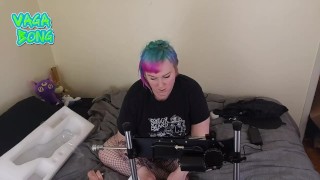 First time Fuck Machine Unboxing cute bbw punk miss vaga