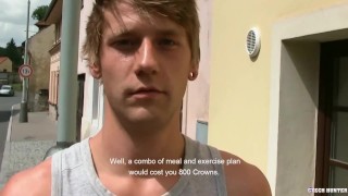  CZECH HUNTER 467 - Muscular Jock Takes A Big Dick Up His Smooth Behind