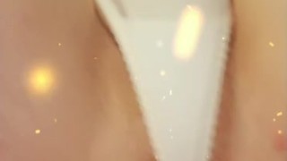 Sexy Teen Blonde Trap Fucks Herself Anally With Glass ButtPlug