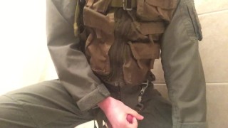 US Military Helicopter Pilot has a Sensual Cum in Uniform