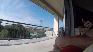 The weather is perfect for a patio pee and a cum.