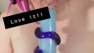 Miss Vaga BBW Punk Bong Smoking and showing tits and belly snapchat premium