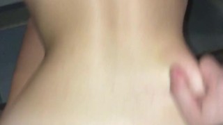 Sneaky sex in parents basement - amateur babe makes him cum inside her