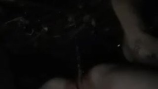 Outside pissing and finger fucking myself 