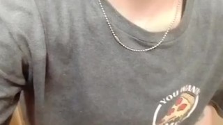 Ftm Touches Himself On Break In Work Bathroom