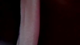 Licking and sucking my tits
