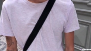  CZECH HUNTER 468 - Tattooed Twink Gets Dirty Out In Public