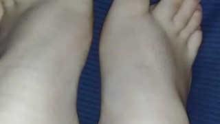 Foot Fetish soles taking off socks birth marks