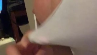 Squeeze my huge tits 