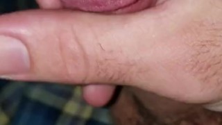 Stroking while I'm talking to you with nice cum for you