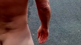 Nude in road