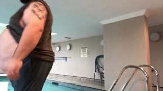 Naughty public soak in the pool and hot tub, to celebrate 2 million views!