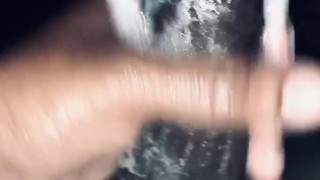 Soapy Shower masturbation with explosive cumshot