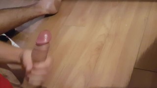 Playing with my big cock till it cums 