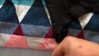 Cumming in her panties (big load)